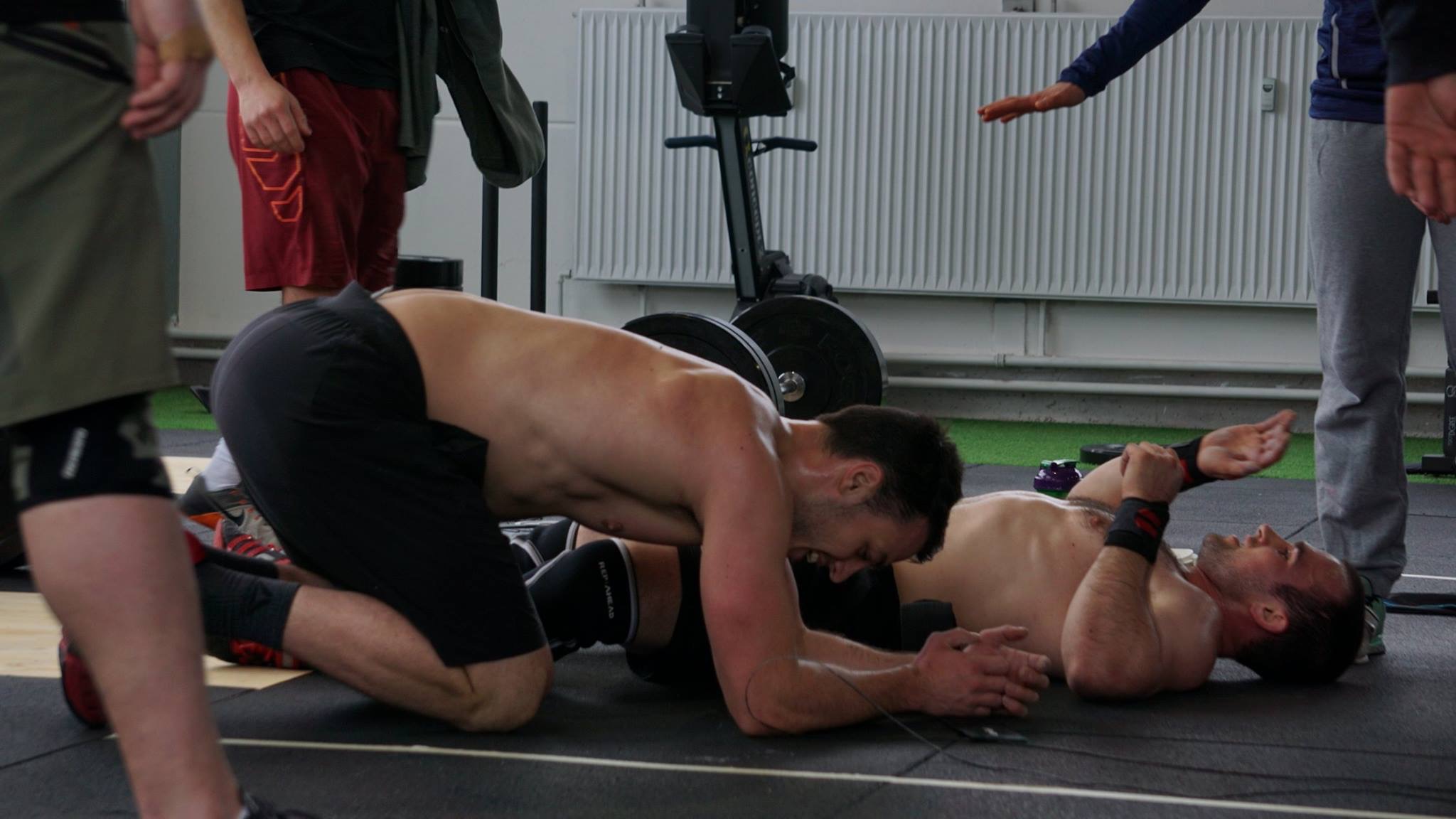 Felix Baier und Niklas Schmid nach dem Workout, CrossFit Tübingen